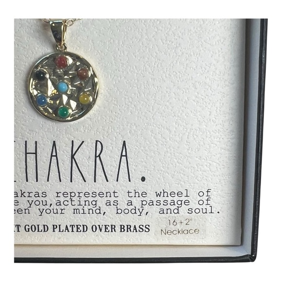 Rae Dunn Gold Chakra Pendant Necklace - Picture 3 of 4